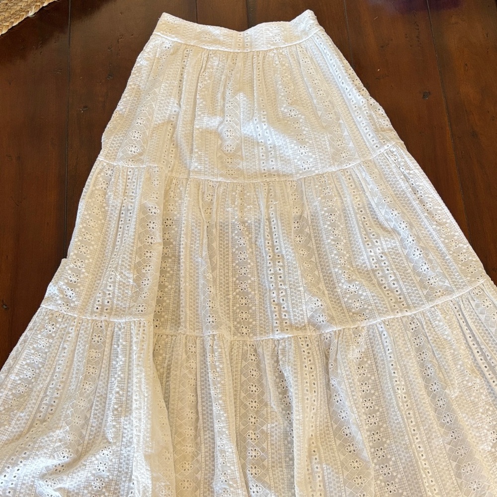 NWOT Altar’d State White Lace Maxi Skirt